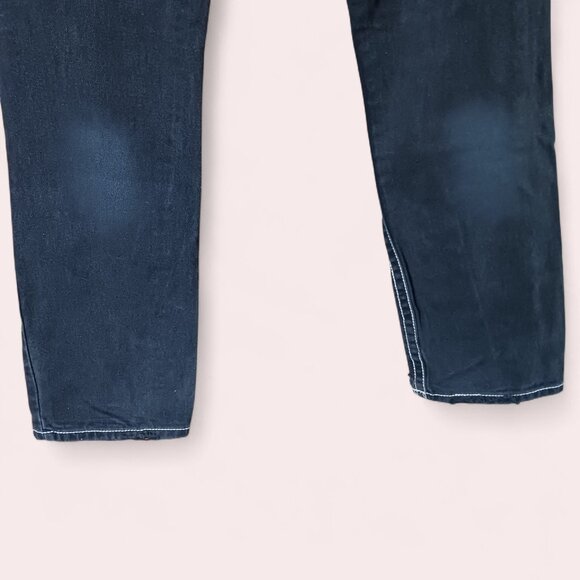 Bluenotes 30x32 Slimstraight Low Rise Jeans 100% Cotton Y2K Dark Wash - Picture 6 of 16